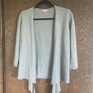Garnet Hill Gray Silver Cashmere Sweater